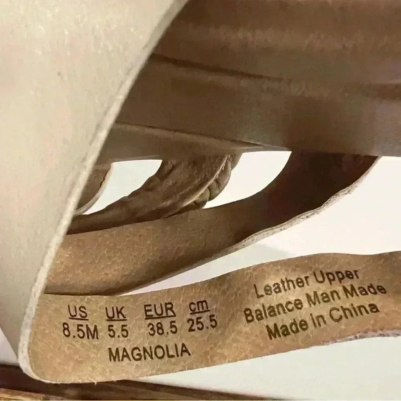 Dr. scholl’s sling back leather strappy sandal ruched square toe cushion 8,5 - Picture 3 of 9